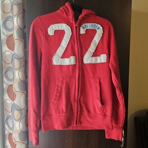 Y2K Red Hollister Jacket With Headphone Porthole